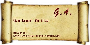 Gartner Arita névjegykártya
